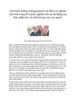 Gen dinh dưỡng (nutrigenomics) pptx