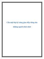 Cần một lớp kỹ năng giao tiếp riêng cho những người nhút nhát pptx