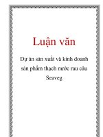 Luận văn: Dự án sản xuất và kinh doanh sản phẩm thạch nước rau câu Seaveg pdf