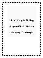 10 Lời khuyên để tăng chuyển đổi và cải thiện xếp hạng của Google potx