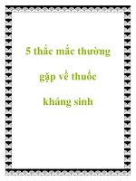 5 thắc mắc thường gặp về thuốc kháng sinh pot