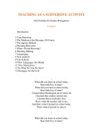 Teaching as a Subversive Activity  by Neil Postman