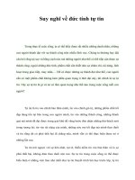 Suy nghĩ về đức tính tự tin docx