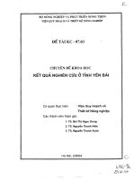 Kết quả nghiên cứu ở tỉnh Yên Bái potx