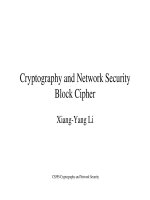 Cryptography and Network Security Block Cipher doc