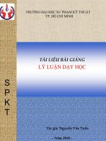 giáo trình lý luận dạy học