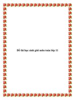 Đề thi học sinh giỏi môn toán lớp 11 pot