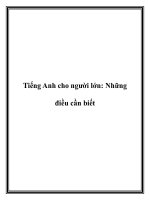 Tiếng Anh cho người lớn: Những điều cần biết. doc