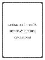 NHỮNG LỢI ÍCH CHỮA BỆNH ĐẦY HỨA HẸN CỦA MA-NHÊ doc