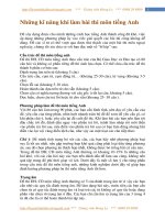 Những kỹ năng khi làm bài thi môn tiếng Anh pptx