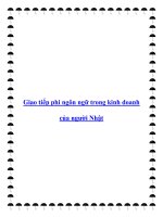 Giao tiếp phi ngôn ngữ trong kinh doanh của người Nhật doc
