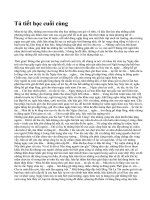 Tả tiết học cuối cùng