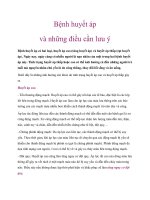 Bệnh huyết áp và những điều cần lưu ý pdf