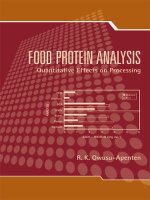 FOOD PROTEIN ANALYSIS Quantitative Effects on Processing ppt
