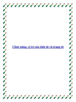 chức năng, vị trí của tính từ và trạng từ