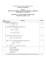 đáp án đề thi lí thuyết tốt nghiệp khóa 2 - điện tử dân dụng - mã đề thi đtdd - lt (22)