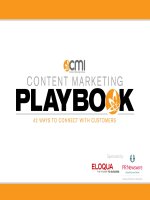 CONTENT MARKETING PLAYBOOK 42 WAYS TO CONNECT WITH CUSTOMERS pptx