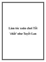 Làm tóc xoăn chơi Tết ''''chất'''' như Tuyết Lan ppt