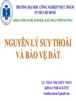 NGUYÊN LÝ SUY THOÁI VÀ BẢO VỆ ĐẤT