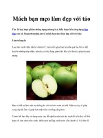 Mách bạn mẹo làm đẹp với táo pdf