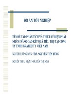 Phân tích và thiết kế biện pháp nhằm nâng cao kết quả tiêu thụ tại công ty TNHH grapecity việt nam