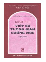 Khâm định Việt sử thông giám cương mục (tập 1) pptx