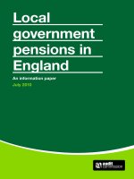 LOCAL GOVERNMENT PENSIONS IN ENGLAND: AN INFORMATION PAPER pdf