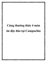Cùng thưởng thức 4 món ăn độc đáo tại Campuchia doc