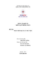 phần mềm quản lý thư viện