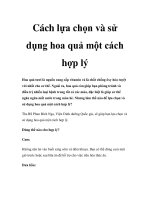 Cách lựa chọn và sử dụng hoa quả một cách hợp lý pdf