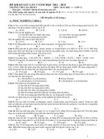 Đề thi hóa học lớp 11 pptx