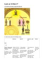Lịch sử 10 Bài 27