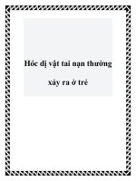 Hóc dị vật tai nạn thường xảy ra ở trẻ pot