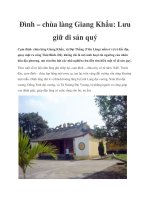 Đình – chùa làng Giang Khẩu: Lưu giữ di sản quý ppt