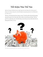 Tiết Kiệm Như Thế Nào pptx