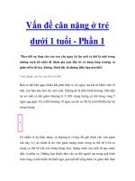 Vấn đề cân nặng ở trẻ dưới 1 tuổi - Phần 1 doc