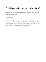 5 thói quen tốt cho sức khỏe của bé potx