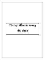 Tác hại tiềm ẩn trong sữa chua ppt