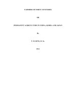 FARMERS OF FORTY CENTURIES OR PERMANENT AGRICULTURE IN CHINA, KOREA AND JAPAN ppt
