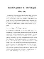 Lãi suất giảm có thể khiến tỷ giá tăng nhẹ doc