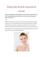 Dưỡng chất cần thiết trong mùa hè cho bạn ppt