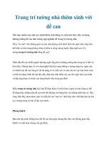 Trang trí tường nhà thêm xinh với đề can potx