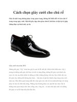 Cách chọn giày cưới cho chú rể potx
