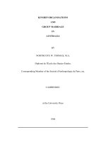 KINSHIP ORGANISATIONS AND GROUP MARRIAGE IN AUSTRALIA ppt