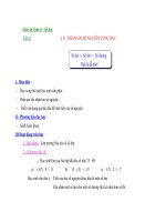 giáo án bài nhân hai số nguyên cùng dấu - toán 6 - gv.đỗ thanh hùng