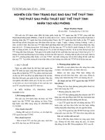 Nghiên cứu tình trạng đục bao sau thể thuỷ tinh thứ phát sau phẫu thuật đặt thể thuỷ tinh nhân tạo hậu phòng pdf