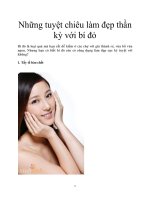 Những tuyệt chiêu làm đẹp thần kỳ với bí đỏ pptx