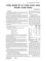 CÔNG NGHỆ XỬ LÝ CHẤT THẢI RẮN TRONG CỘNG ĐỒNG docx