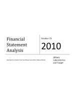 financial statement analysis  Abbott  Laboratories  and Target