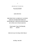 Luận văn:Biện pháp nâng cao hiệu quả vận hành kinh tế lưới điện phân phối 22 kV thành phố Quy Nhơn bằng phương pháp bù công suất phản kháng pptx